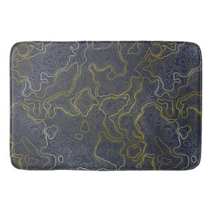 Gold Topography Bath Mat