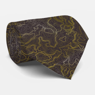 Gold Topography Tie