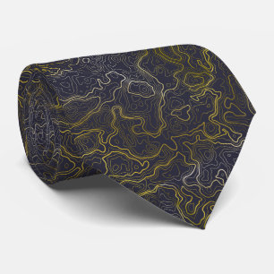 Gold Topography Tie