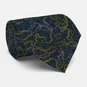 Gold Topography Tie