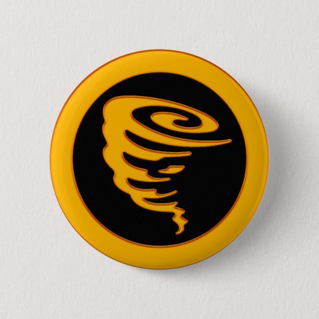 Gold Tornado 6 Cm Round Badge (Front)