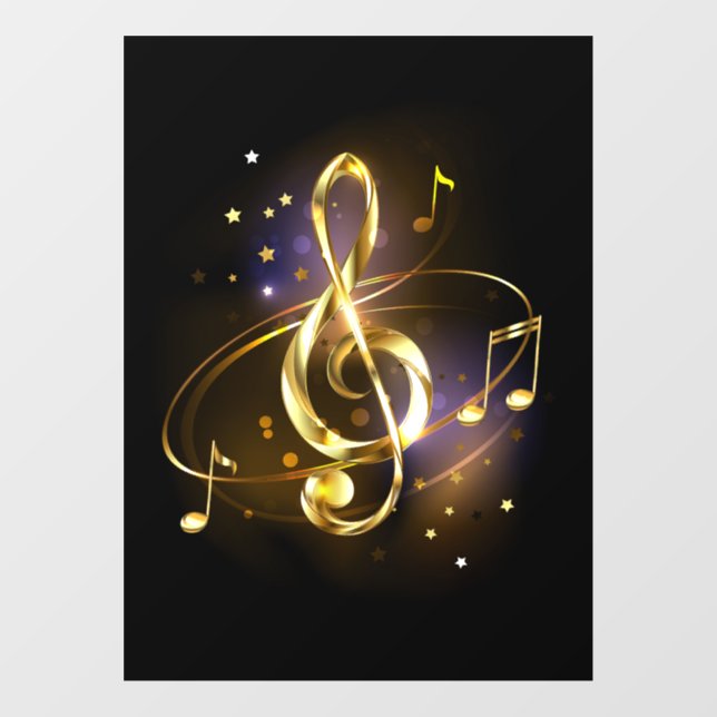 Gold Treble Clef Music (Sheet)