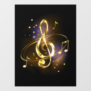 Gold Treble Clef Music