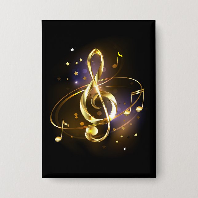 Gold Treble Clef Music (Front)