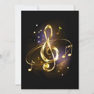 Gold Treble Clef Music Announcement