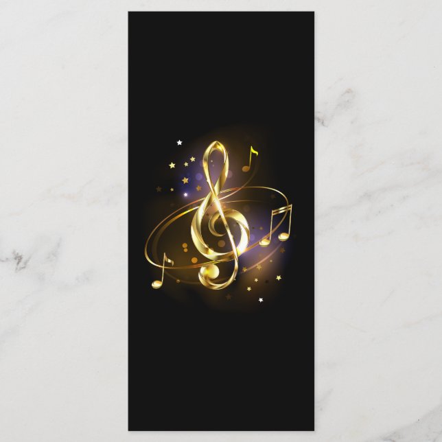 Gold Treble Clef Music Programme (Front)