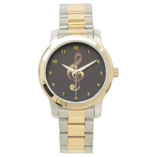 Gold Treble Clef Music Watch - Try Different Style