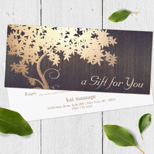 Gold Tree Massage Therapist Gift Certificate