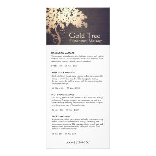 Gold Tree Massage Therapist Service Spa Menu