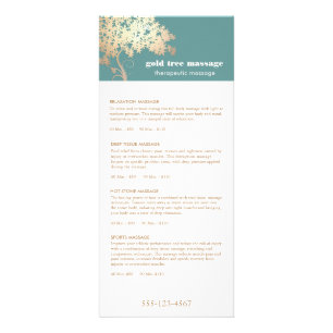 Gold Tree Massage Therapist Service Spa Menu