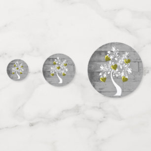 Gold Tree of Hearts Wedding Table Confetti