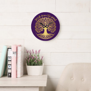Gold Tree Of Life Clock