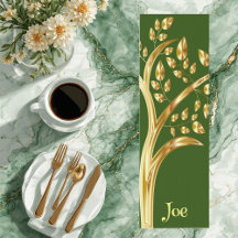 Gold Tree Of Life Greenery Foliage Personalised