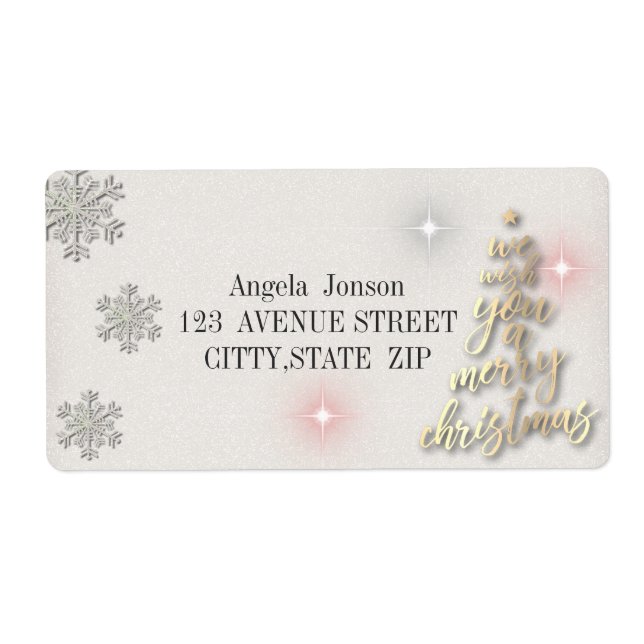 Gold Tree We Wish You A Merry Christmas (Front)