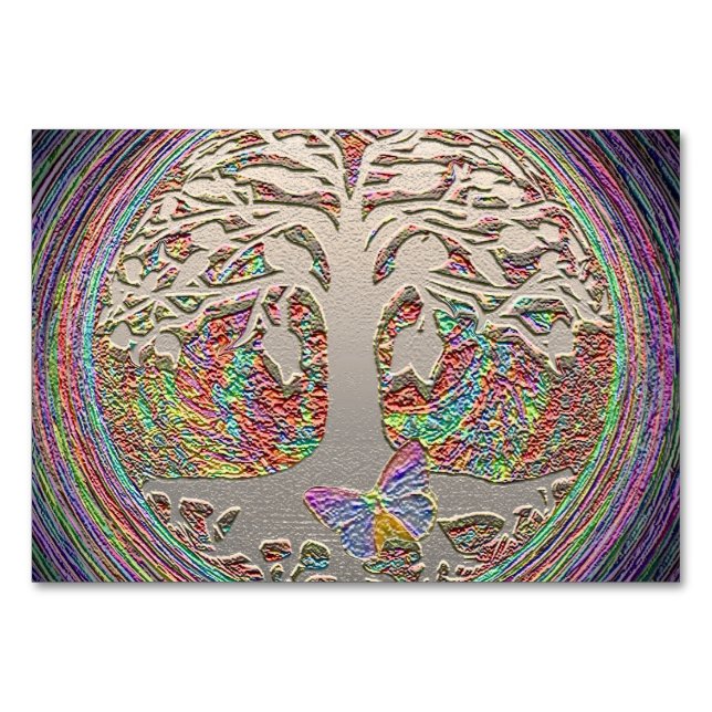 Gold Tree with Butterly Table Number (Front)