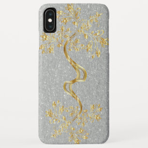 Gold Tree's on Glitter Silver Case-Mate iPhone Case