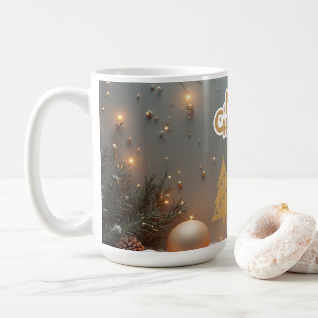 Gold treess coffee mug (With Donut)