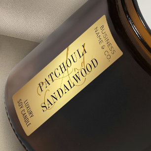 Gold Trendy Product Jar Thin Tamper Proof Label