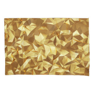 Gold Triangle: Abstract Background Texture. Pillowcase