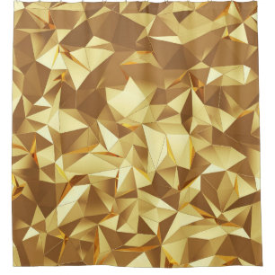 Gold Triangle: Abstract Background Texture. Shower Curtain