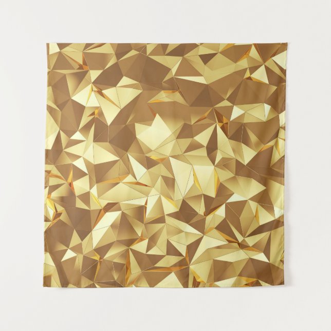 Gold Triangle: Abstract Background Texture. Tapestry (Front)