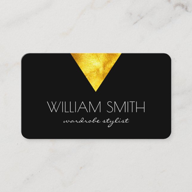 Gold Triangle / Black Business Card (Front)