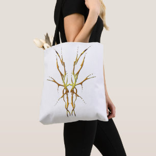 Gold Tribal Deer Skull Hunting Design Tote Bag