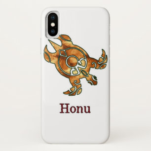 Gold Tribal Sea Turtle on White Case-Mate iPhone Case