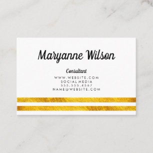 Gold Trim Lines Business Card