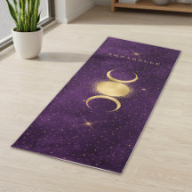 Gold Triple Moon Purple Celestial  Personalised 