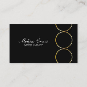 Gold Triple Ring Business Card