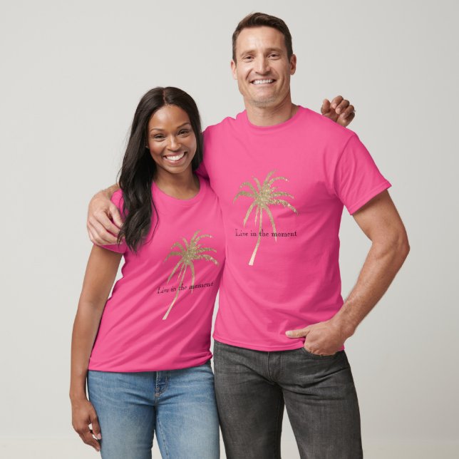 Gold Tropical Palm Tree T-Shirt (Unisex)
