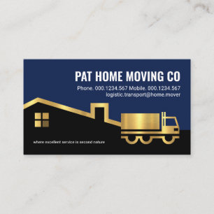 Gold Truck Moving Home Business Card