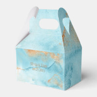 Gold Turquoise Abstract Name Modern Wedding