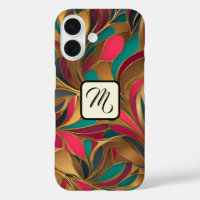 Gold Turquoise and Ruby Splash