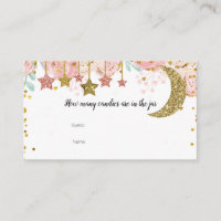 Gold twinkle How Many Candies in the jar Card