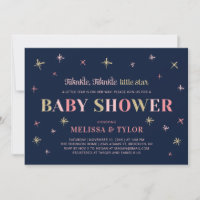 Gold Twinkle Twinkle Little Star Girl Baby Shower