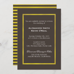 *Gold Two Grooms-Gay Wedding ı Invitation