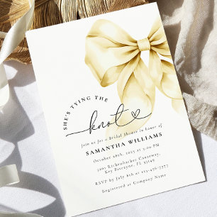 Gold Tying the Knot Bridal Shower Invitation