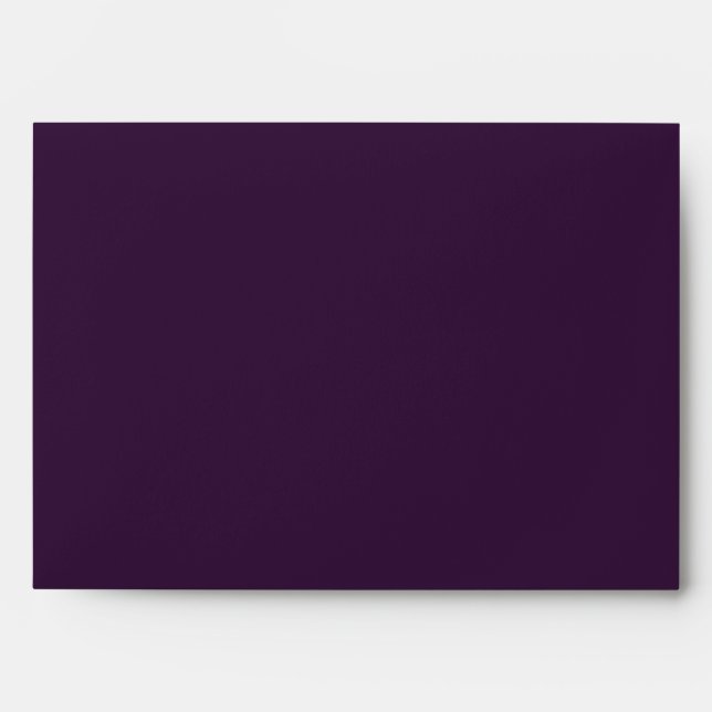Gold Type Deco | Dark Purple Wedding Invitation Envelope (Front)