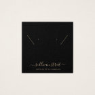 Gold Typography Earrings Necklace Display Card