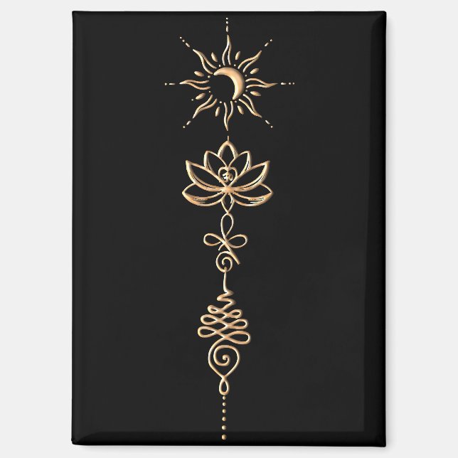 Gold Unalome Group Magnet (Front)