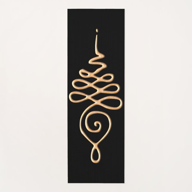 Gold Unalome  Yoga Mat (Front)