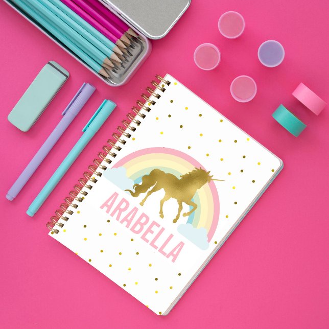 Gold Unicorn Girls Notebook (Creator Uploaded)