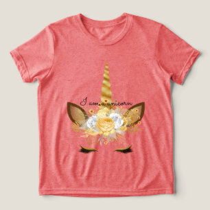 Gold Unicorn Tri-Blend Shirt