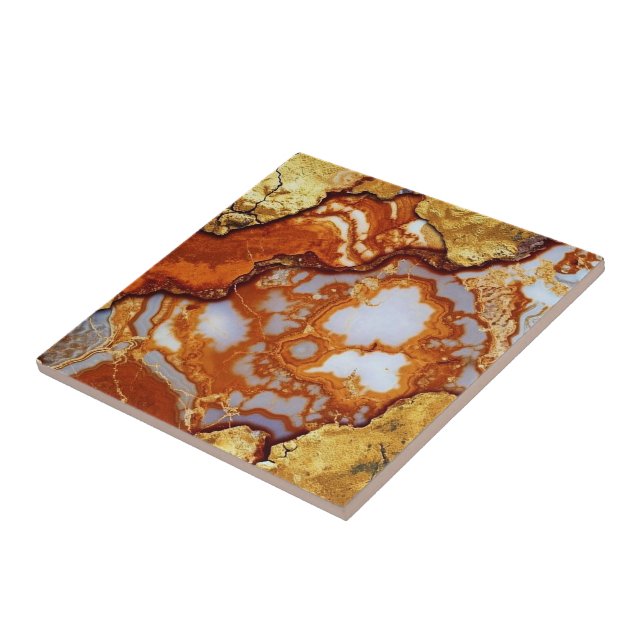 Gold Vein Agate Ceramic Tile (Side)