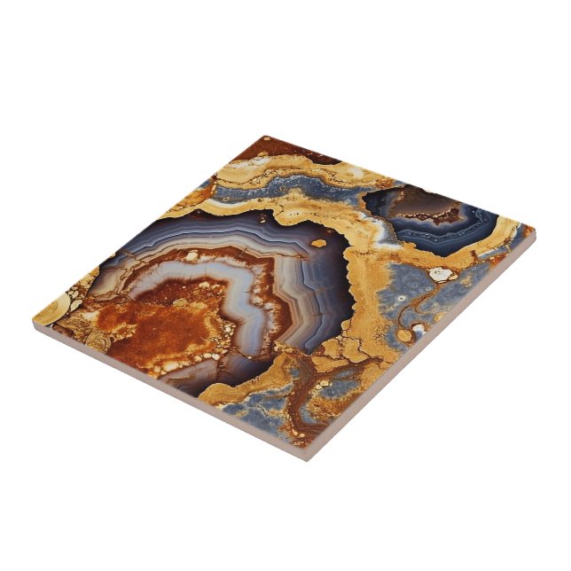 Gold Vein Agate Ceramic Tile (Side)