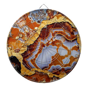 Gold Vein Agate Dartboard