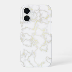 Gold Vein Pattern In White Marble Case-Mate iPhone 16 Case