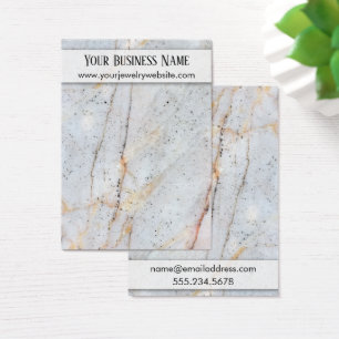 Gold Veined Marble Earring Holder Display Cards